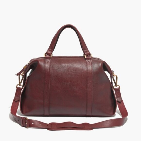 Madewell The Glasgow Satchel Dark Cabernet - Picture 1 of 13